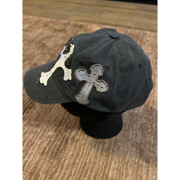 M&F Western Products Cross Rhinestone Baseball Cap Hat Adjustable - Picture 2 of 4